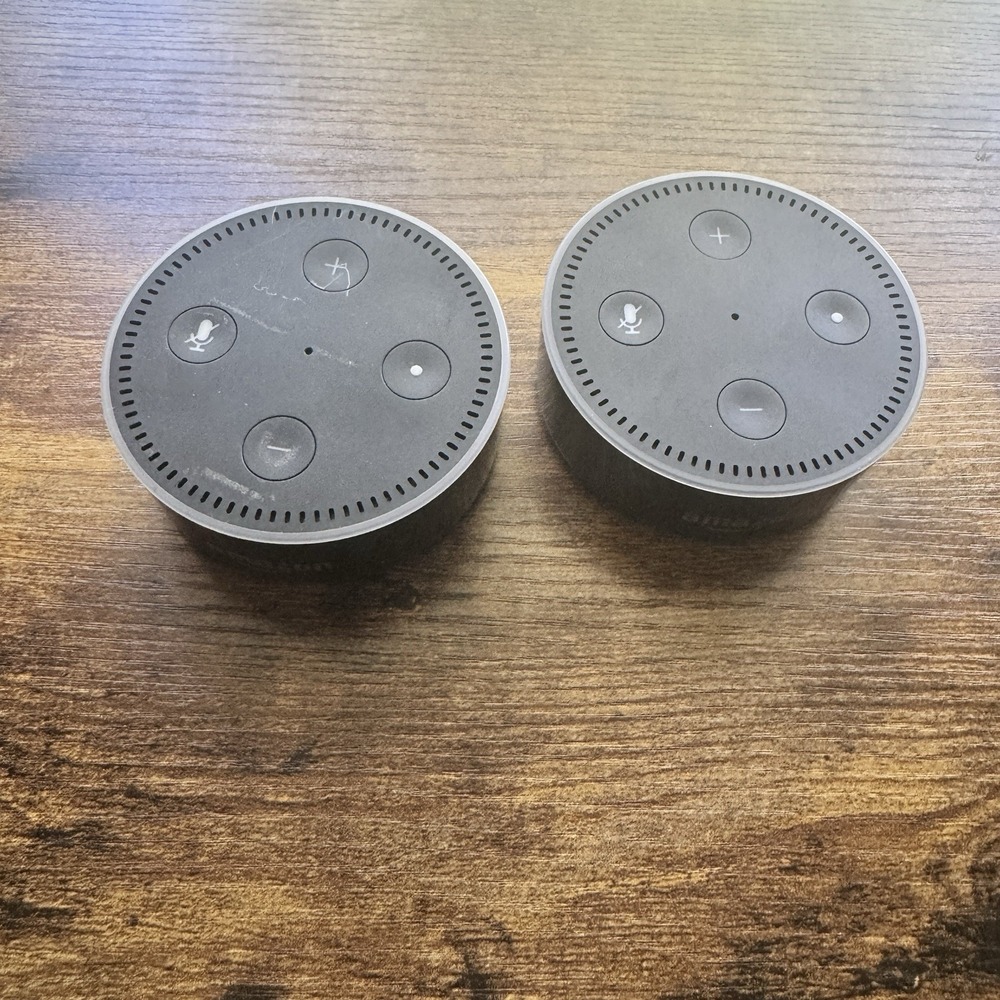 Lot of 2 Amazon Echo Dot 2nd Gen Alexa Smart Speakers Black Working RS03QR